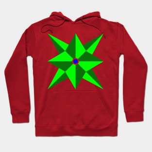 Green, red and blue pattern. Hoodie